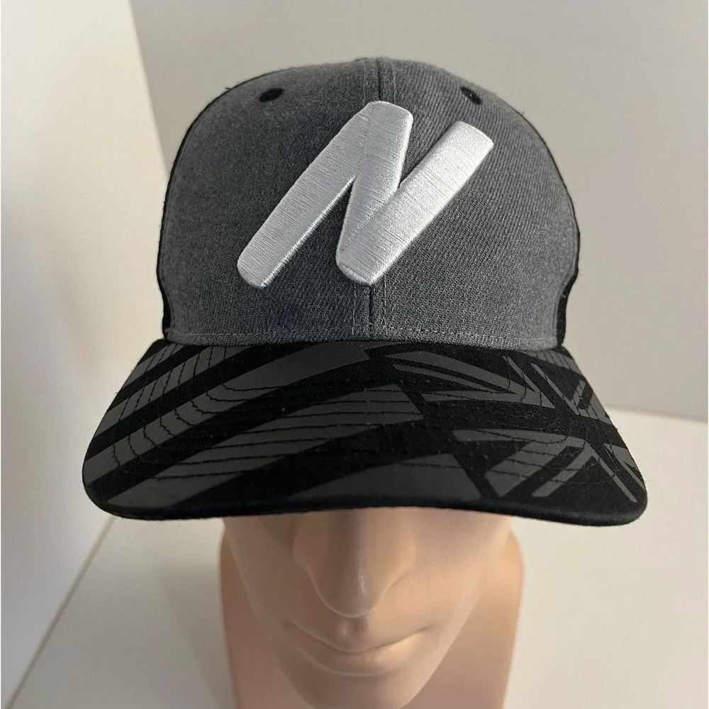 Fitted Baseball Cap Black Embroidered N Double Portion Supply Hat Hawaiian Theme